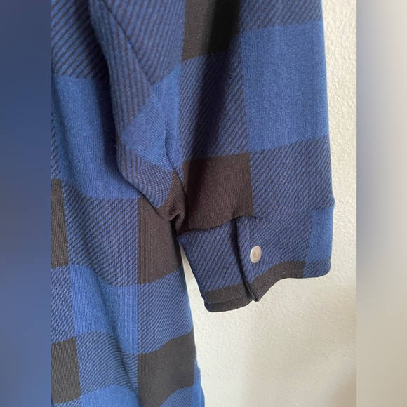 Belle by Kim Gravel Blue and Black Casual Button Down Shirt 2X - Picture 4 of 4